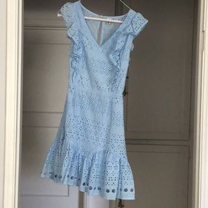 Blue eyelet dress
